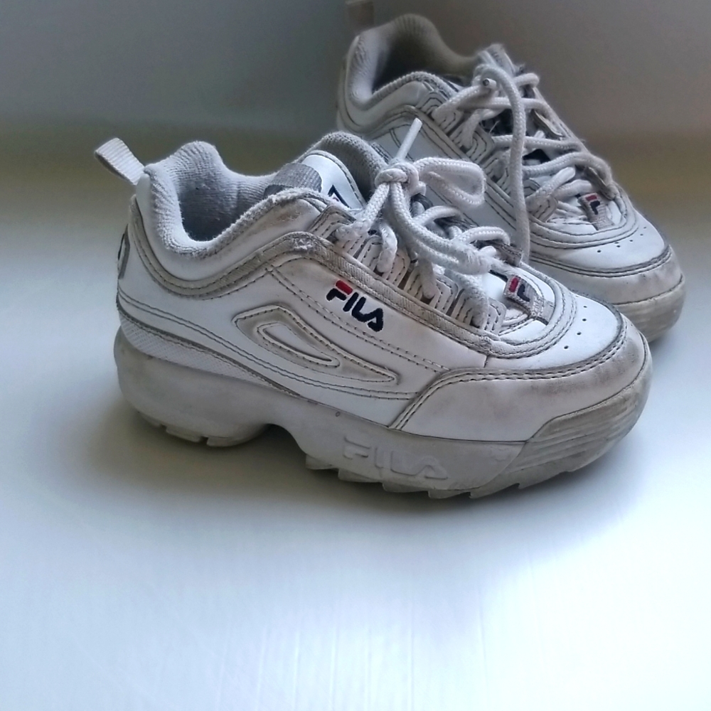 FILAS little white shoes size 10